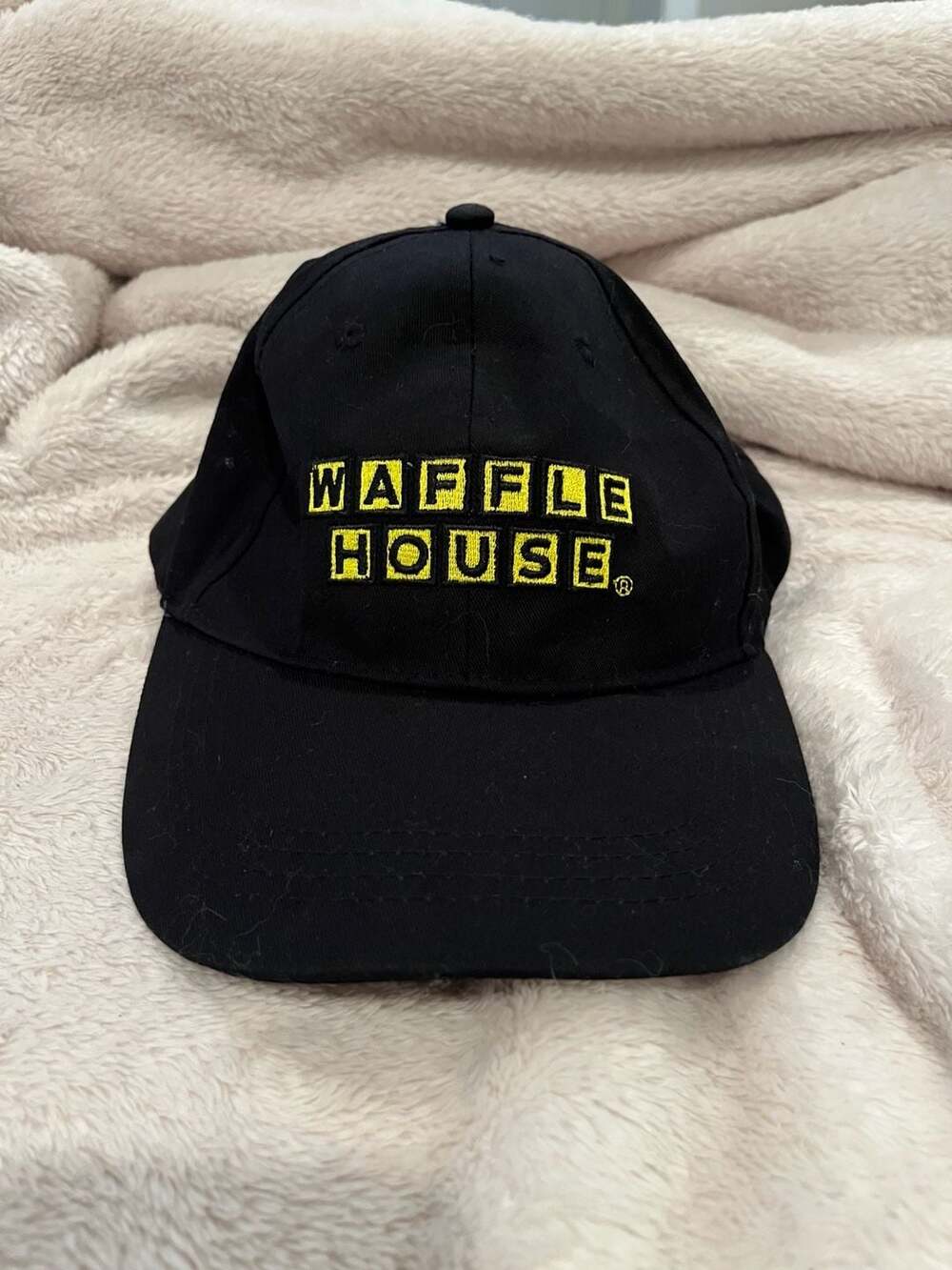 Waffle House Embroidered Logo Black Baseball Cap Hat OSFA